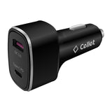 PCA48W - Cellet High Power 48W USB C & USB A Car Charger Adapter, QC 3.0 & PD Fast Charging for iPhone 15/14, Samsung Galaxy S24, iPad Pro, MacBooks, Dual Port Vehicle Lighter Plug