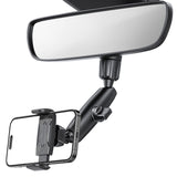 PHMIR4 - Cellet 🔄 360° Rotatable Rear-View Mirror Phone Mount – Adjustable 3-Ball Joint Arm Bracket Car Phone Holder for iPhone, Samsung & GPS Devices